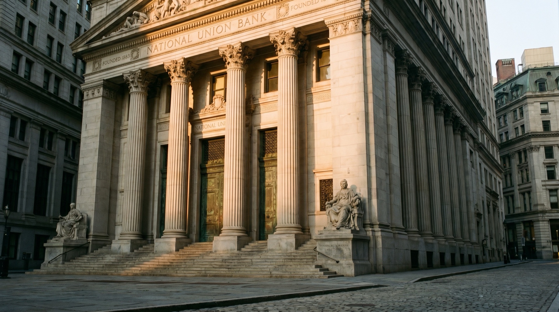 A century-old institutional facade